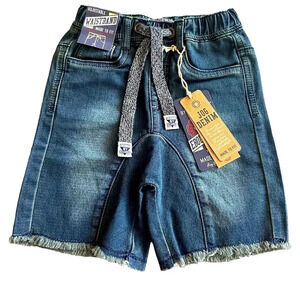 Ebound DNM by Earthbound Boys’ Adjustable Waist Denim Jogger Shorts Size 4